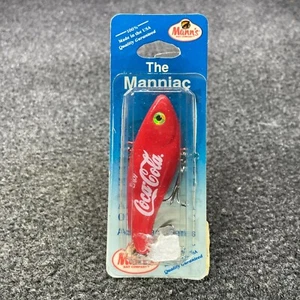 Mann's The Maniac Coca Cola Branding esca vintage senza labbra NOS 1/2 oz - Foto 1 di 3