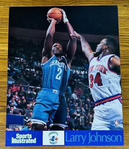 LARRY JOHNSON CHARLOTTE HORNETS POSTER NBA BASKETBALL 16 X 20 Charles Oakley SI - Picture 1 of 3