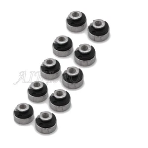 10pcs Motorcycle Rear Fender Seat Silver Nut Kit for Sportster Street Bob 96-17 - Picture 1 of 8