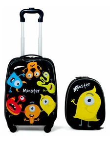2PC Kids Luggage Set Backpack & Rolling Suitcase for School Travel ABS - Picture 1 of 10