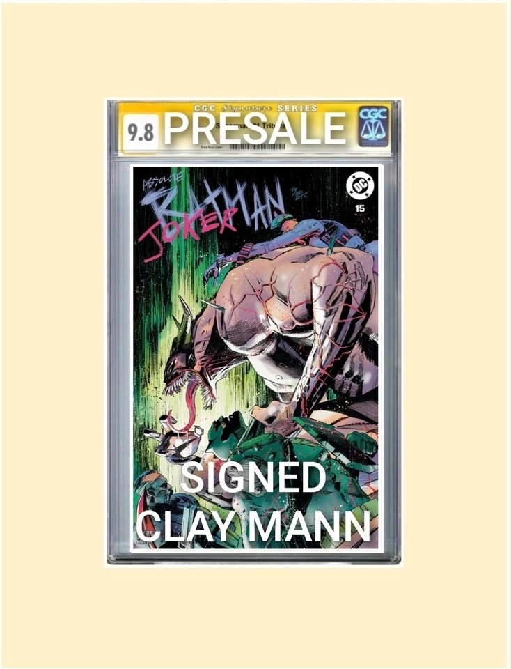 PREVENTA Absolute Batman #15 CGC JSA 9.8 FIRMADO Clay Mann Variante Edición Limitada Foto 1 de 1