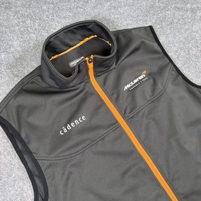 McLaren Formula 1 Team Vest Mens Large Black Orange F1 Racing Softshell - Image 1 of 4