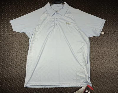 Under Armour Men’s Light Blue Golf Polo Shirt Size Small S - New - Pattern - Image 1 of 4