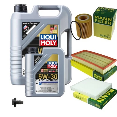 LIQUI MOLY, MANN-FILTER MANN Inspektionspaket 6 L LIQUI MOLY Special Tec F 5W-30 für Land Rover Range