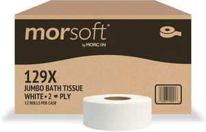 Morsoft by  Jumbo Toilet Paper Rolls, 12 Rolls/Carton, 2-Ply, 100% Recycl - Picture 1 of 12