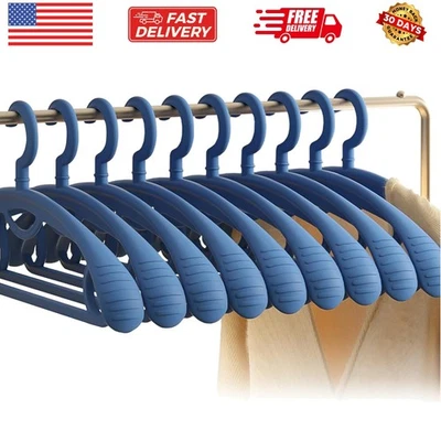 Percha de Plástico, Plástico Extra Grueso Hombro Ancho Adulto 360 Grados R... Foto 1 de 4