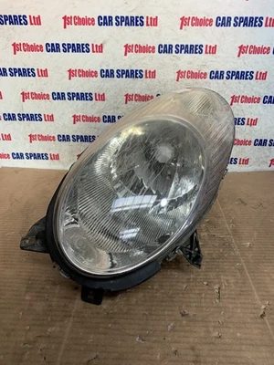 NISSAN MICRA MK3 K12 2004 LADO DEL PASAJERO CROMO INSERCIÓN LUZ HALÓGENA LÁMPARA DE CABEZA Foto 1 de 4
