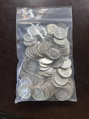 Bolsa de moedas de dez centavos Roosevelt à prova, 9.713 onças troy - Imagem 1 de 3