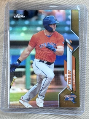 2020 Topps Pro дебют - хромированный Tim Tebow #PDC-47 золотистый переливающийся /75 - Изображение 1 из 3