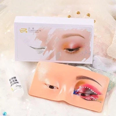 Silicone Practice Board Realistic Eye Makeup Eyelash Lashes for Beginner - Image 1 of 4