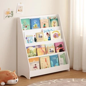 Estantería para niños de 4 niveles, estantes de exhibición de libros para niños pequeños organizados NUEVO - Imagen 1 de 15