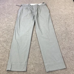 Brooks Brothers Pants Mens 32x32 Gray Pleated Side Adjusters Micro Houndstooth - Picture 1 of 9