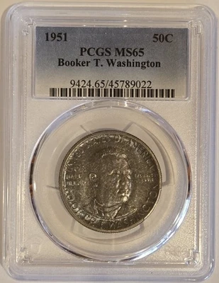 1951 PCGS MS65 Booker T. Washington COMMEMORATIVE Dark Toning - Image 1 of 4