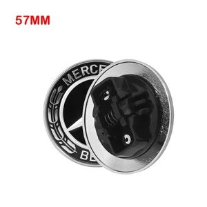 1pc Vorne Emblem Schwarz für Mercedes Benz 57mm W204 W205 - Bild 1 von 3