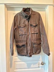Gap Fatigue Jacke Herren groß taupe Canvas Utility Tasche Militär Feldmantel - Bild 1 von 7