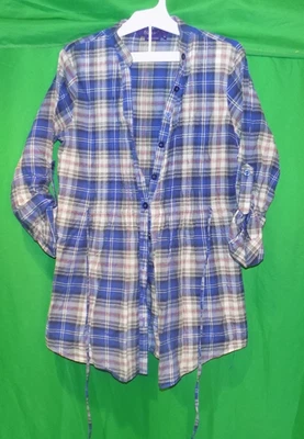 Camisa Miley Cyrus & Max Azria a Cuadros Botón Delantero -M Foto 1 de 4