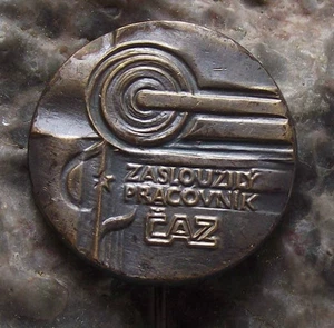 CAZ Czech State Motor Car Industry Presentation to Good Worker Award Pin Badge - Picture 1 of 1