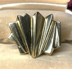 ANILLO MUJER DISEÑADOR 14K SÓLIDO CAPARAZÓN AMARILLO TALLA 6 - CONSIDERABLE 16 GRAMOS - Imagen 1 de 7