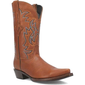 Botas de Vaquero del Oeste Dingo Gold Rush Cuero Tostado Punta Corta (Talla Hombres EE. UU.) - Imagen 1 de 8