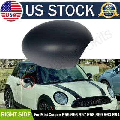 For MINI Cooper R55 R56 R57 R59 R60 2007-2013 Left Matte Black Mirror Cover Cap Foto 1 de 4