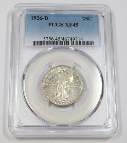 1926 D PCGS XF45 | Standing Liberty Quarter - 25c US Coin #42354A Cover