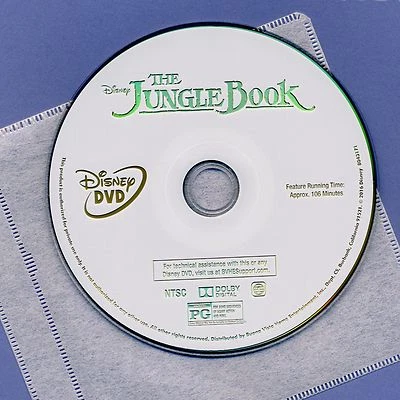 Disney The Jungle Book 2016 PG family movie, DVD disc and sleeve Murray Kingsley - Image 1 of 4