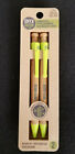 Onyx + Green: Bamboo Pens - Set of 2 - Medium Tip - Blue Ink -  Brand New