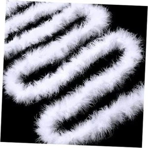 Feather Boas Marabou Feather Boa Natural Feathers Garland Fur 17.5 Yard White - Picture 1 of 7