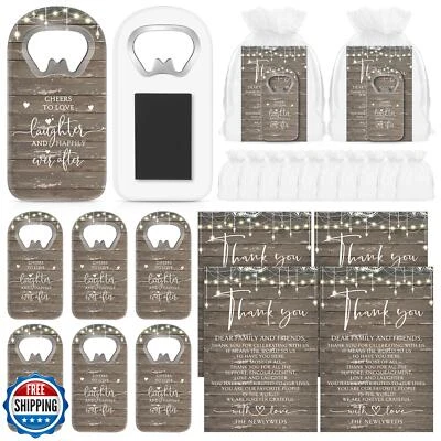 Relaxweex 50 Sets Wedding Thank You Gifts Bulk 50 Cheers to Love Fridge Magne - Image 1 of 4