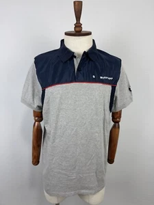 BMW Motorrad Club Men Gray Blue Short Sleeve Racing Polo Shirt Sz XL - Picture 1 of 18