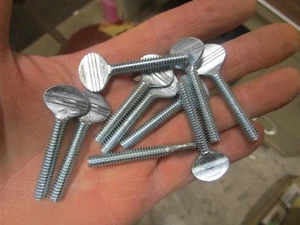 10 New 1/4" 20 X 1-1/2" Steel Spade Thumb Screws - Picture 1 of 2