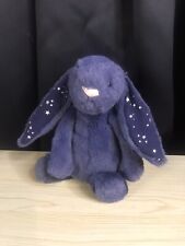 Jellycat Medium Navy Stardust Bashful Bunny Rabbit Soft Toy Comforter Stars Ears