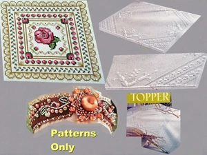 Topper de Cosecha Sweet Rose Westerland Diseño de Cuentas de Siena PATRONES DE PUNTO DE CRUZ - Imagen 1 de 11