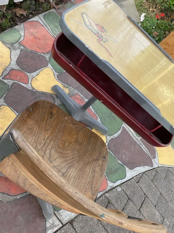 Vintage DESK student metal swivel mid century Cover