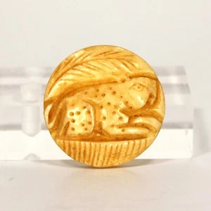 Vintage handgeschnitzter Harz Leopard Cabochon zur Schmuckherstellung - Bild 1 von 6