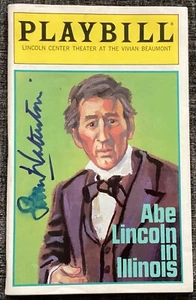 Abe Lincoln in Illinois playbill signed Sam Waterton + 40 other cast members - Picture 1 of 11
