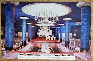 Blue Room The Roosevelt New Orleans LA Louisiana Postcard 1960s Dexter Press - Picture 1 of 1