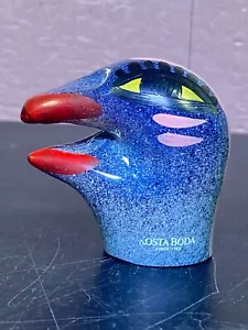 Kosta Boda Ulrica Hydman Vallien 1989 Glass Birdy Sculpture Signed & numbered - Imagen 1 de 10