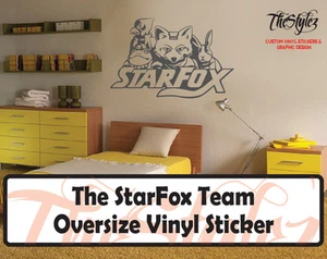 Nintendos Starfox Team maßgeschneiderter Vinyl-Wandaufkleber mit Übergröße - Bild 1 von 4