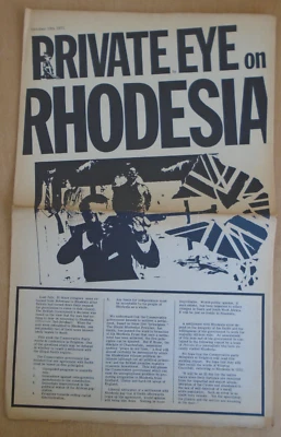 Private Eye On Rhodesia - October 1971 one-off special issue. - Image 1 of 2