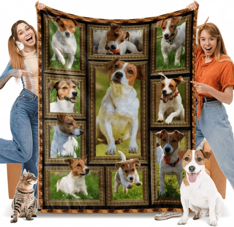 Jack Russell Terrier Blanket for 60" x 80&quot Cover