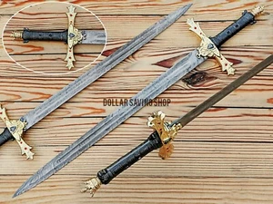 Custom Handmade Excalibur / Knights / Arthurian / Britain Damascus Blade Sword. - Picture 1 of 8