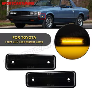 Smoked LED Front Side Marker Lights For Toyota Celica Tercel Corona Land Cruiser - Picture 1 of 9