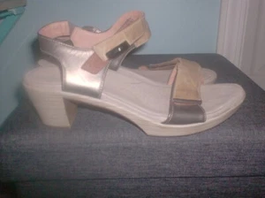 Naot Women's Sandals Size 41 US 10-10.5 Leather Strappy Beige Heels - Picture 1 of 4