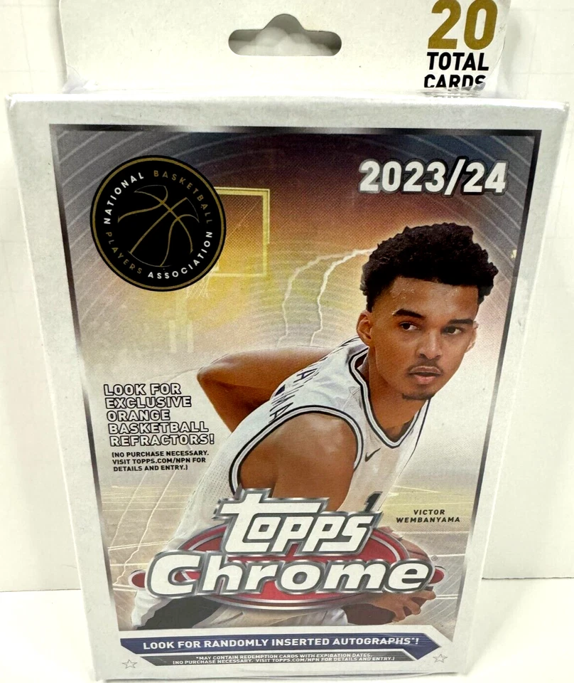Topps Chrome 2023-2024 NBA Basketball Trading Cards Hanger Box Factory