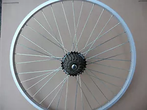 WHEEL 26" Alloy Rear Bicycle Wheel MTB ATB Mountian bike & 7 Speed Gears - Picture 1 of 9
