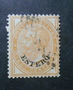 ITALIA, ITALY,1874 LEVANTE, Emissioni Generali  "RE V.Emanuele II " 10c ocra US - Picture 1 of 1