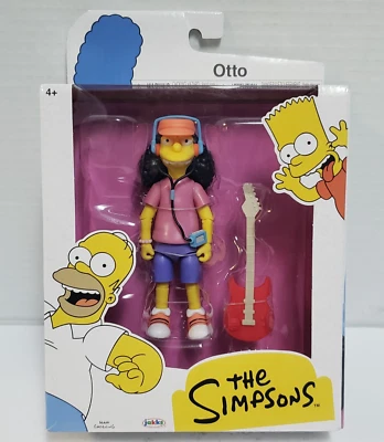 OTTO con Guitarra - Figura de Acción Los Simpson Jakks Pacific 5" NUEVA/DESGASTE MENOR EN CAJA Foto 1 de 4