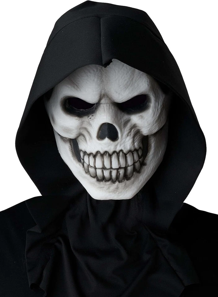 Skull Fright Light Mask Fancy Dress Halloween Adult Costume Accessory 2 COLORS - Image 1 of 1