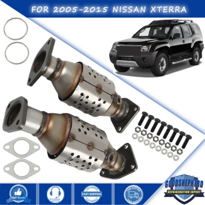 Front Left + Right Catalytic Converter For 2005 2006-2015 Nissan Xterra 4.0L V6 - Image 1 of 4